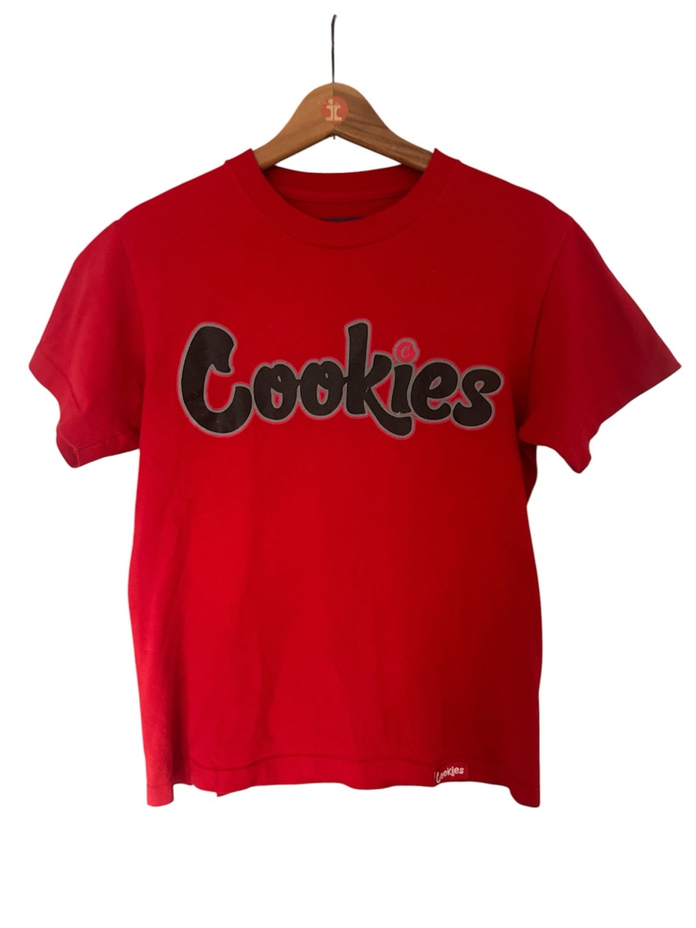 Kids Red Cookies Logo Short Sleeve Tee